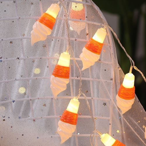 3m Summer Ice Cream USB Plug Romantic LED String Holiday Light, 20 LEDs Teenage Style Warm Fairy Decorative Lamp For Christmas, Wedding, Bedroom (Warm White)