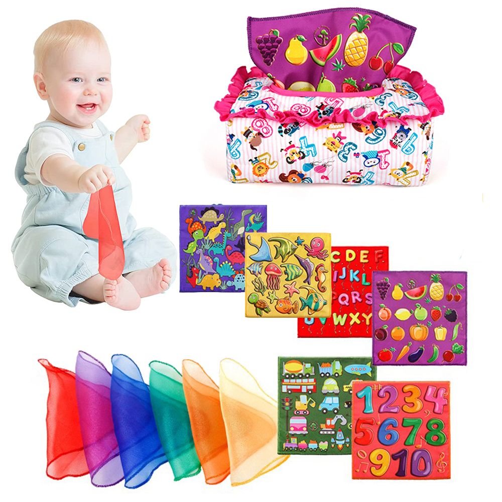Tissue Box Baby Toy Montessori Toys For 6 To 12 Months Baby