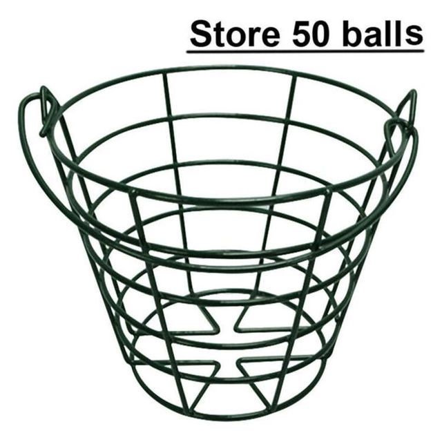 Crestgolf Metal Golf Basket Golf Ball Container With Handle