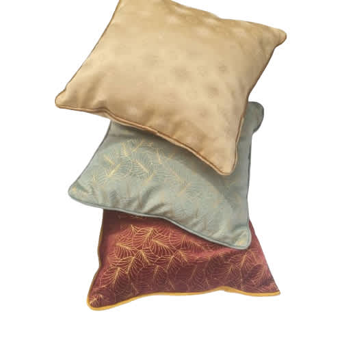 18 X 18 Inch  Decorative Throw Pillow + Piping - 3 Pcs