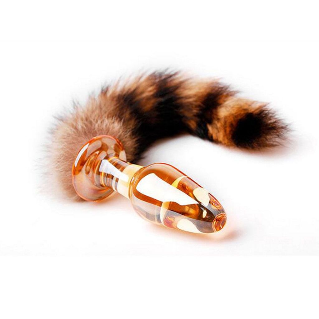 Crystal Anal Plug With Wild Fox Tail Anal Tail Sex Toys Butt Plug Anal Stimulator For Women