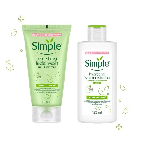 Kind To Skin Refreshing Facial Wash & Hydrating Light Moisturiser Combo - (150ml +125ml)