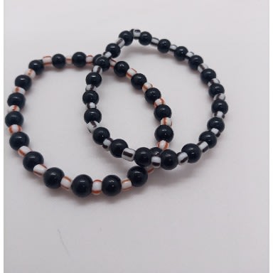 2pcs Slim Unisex Beaded Bracelets