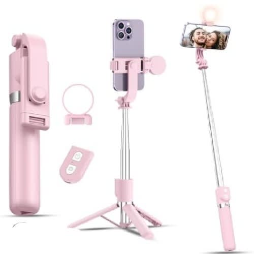 Ris Selfie Stick Tripod Pink