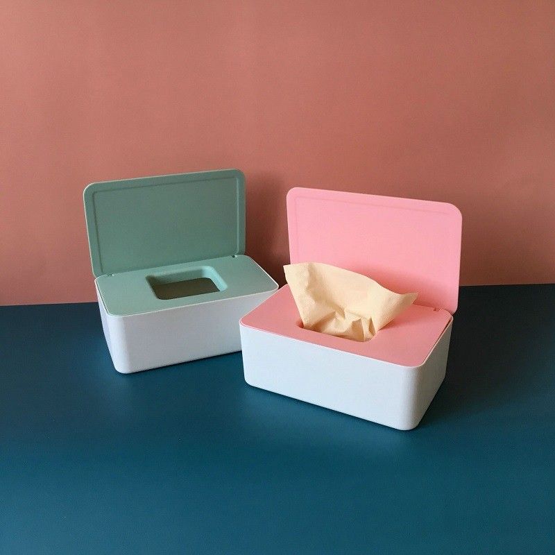 Desktop Storage Box With Lid Wet Tissue Box Multifunctional