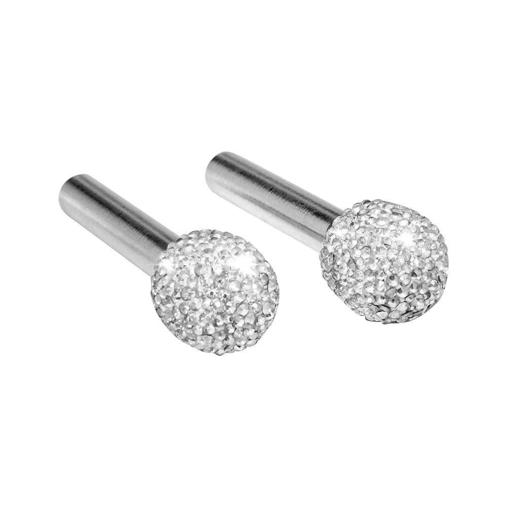 2pcs/Set Bling Car Door Lock Pull Rod Bolt Cover Interior