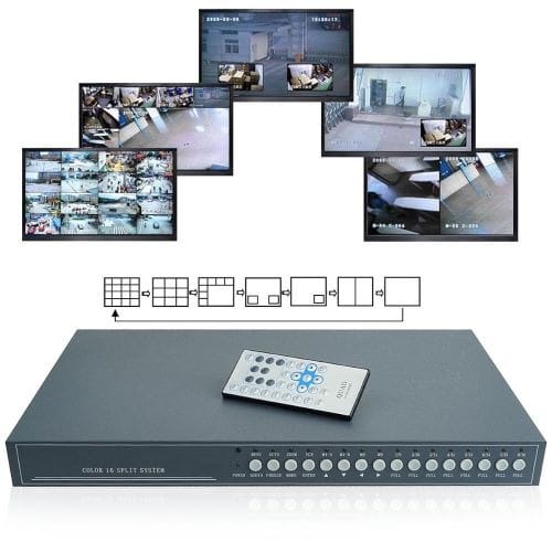 Analog Video Multiplexer Split-Screen Video Processor - 16 Channel