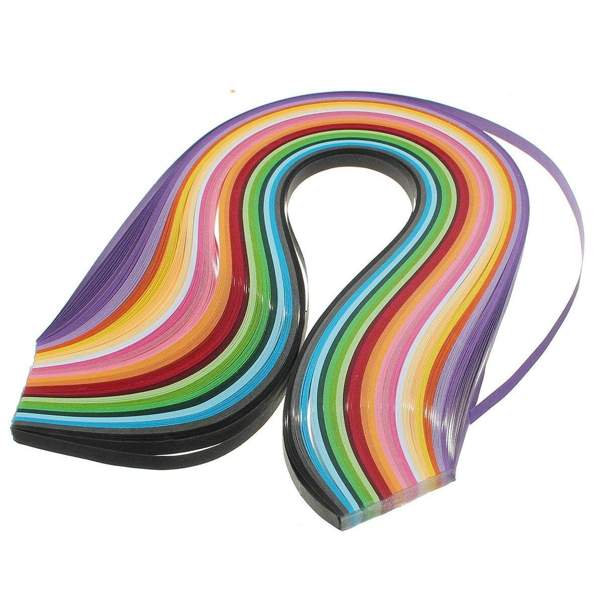 26 Colors 260 Stripes Quilling Paper Assorted Origami Paper Width 5mm Length 38cm Handmade Artwork Flower DIY Supplies