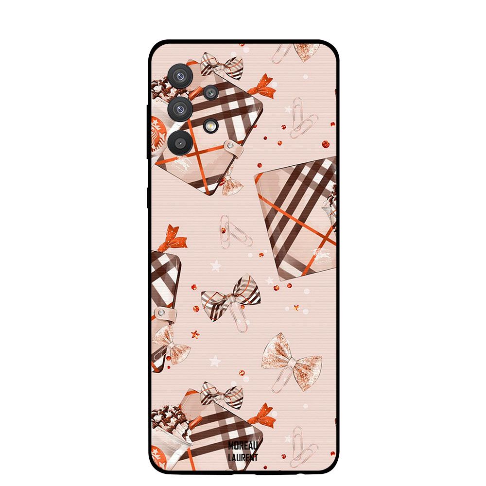Protective Printed Case Cover For Samsung Galaxy A32  Chocolate Pouch & Ice Cream