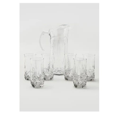 7-Piece Drink Set -Jug 18 L  6 Tumblers 31ml x 6Pieces