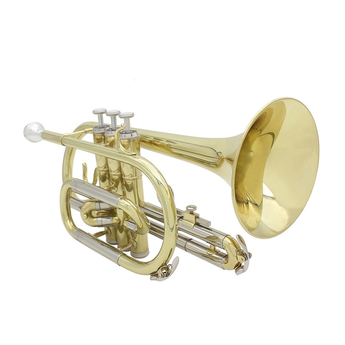 Professional Bb Flat Cornet Brass Instrument With Carrying