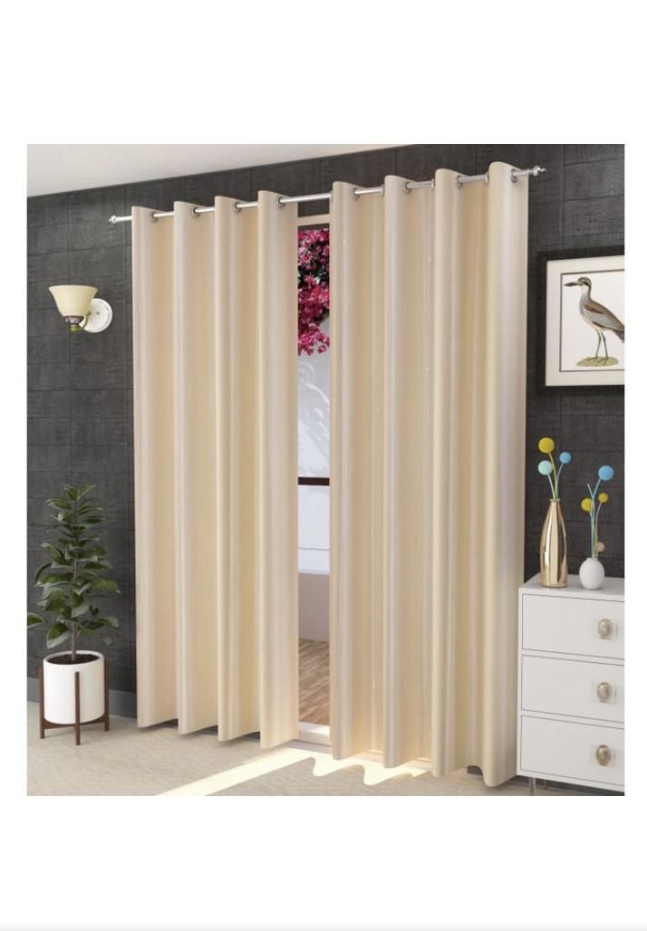 7.5ft. By 7.5ft. High Quality Plain Curtain - Cream