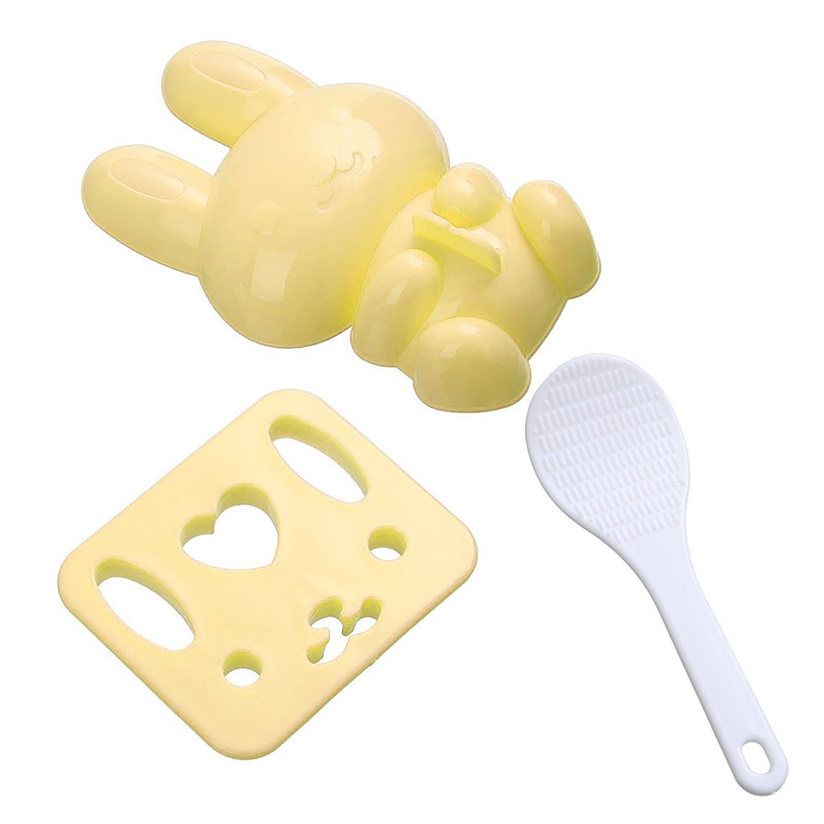 1 Set Rice Ball Molds Rabbit Sushi Maker Molds Tools Yellow