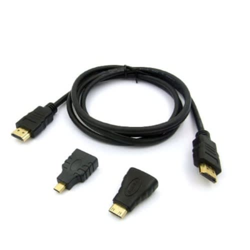 Full HD 3 In 1 HDMI To HDMI + Mini HDMI + Micro HDMI Cable