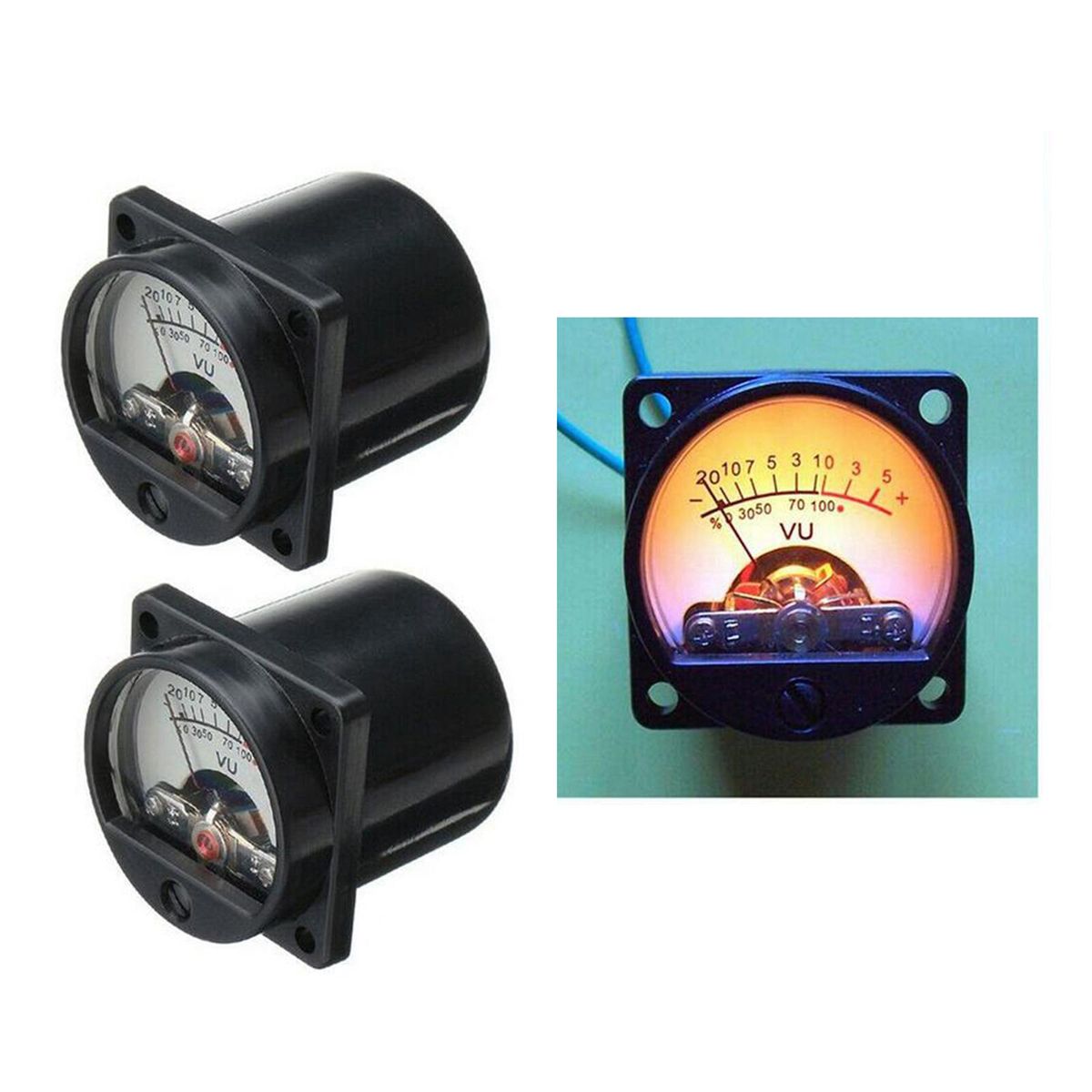 High Precision Dual Panel VU Panel Meter Audio Level Amp With Back