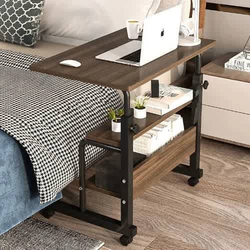3 Layer Adjustable Laptop Table - Brown