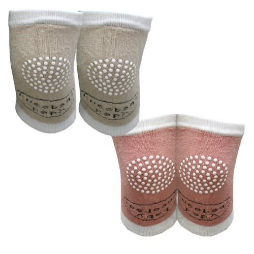 2 Pairs Of Baby Crawling Knee Pads - Pink  Peach