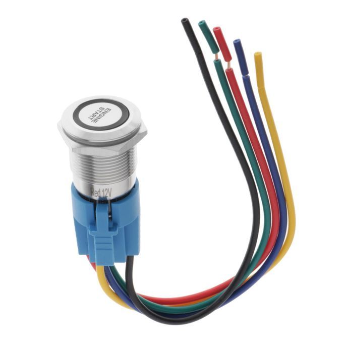 Metal Engine Start Push Button Replacement Fit For Sport Vehicle Red