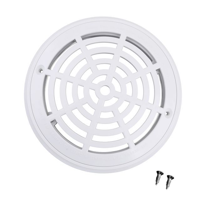 Replacement Cover Main Drain Swimming Pool Accessary With Screws White