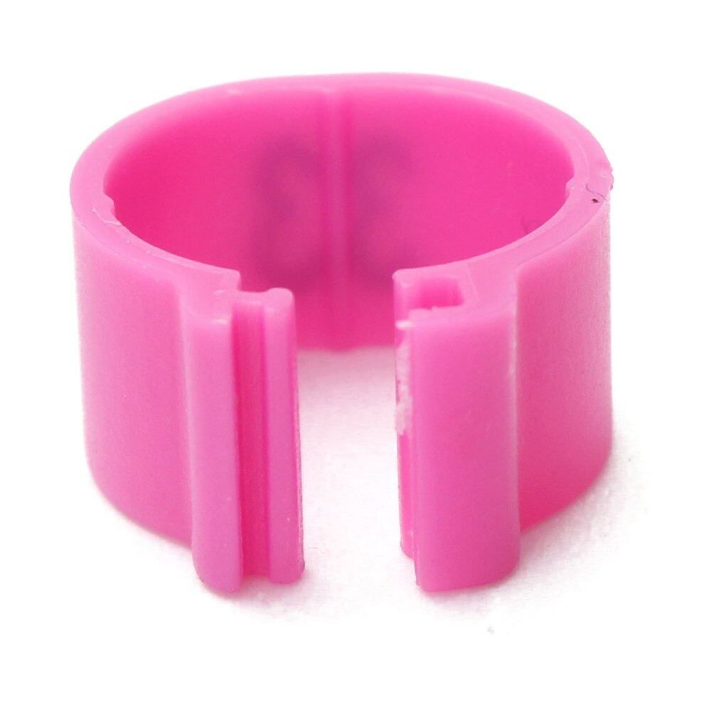 100Pcs Poultry Leg Pigeon Parrot Chicks Duck Hen Rings Clip 1-100 Numbered Pink (Intl) Powder