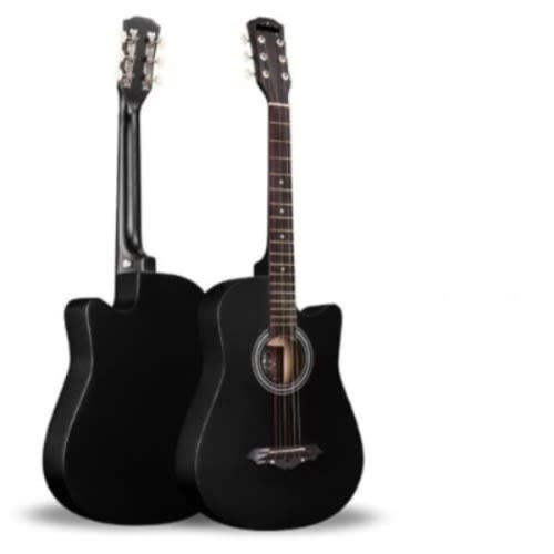 38" Black Acoustic Guitar With Bag & Strap - Belt