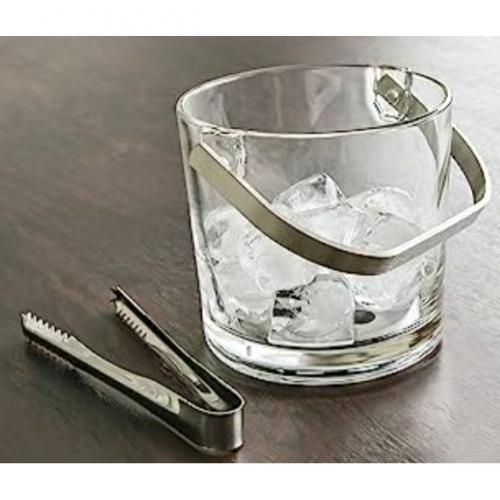 Mini Transparent Ice Bucket With Picker - 1L
