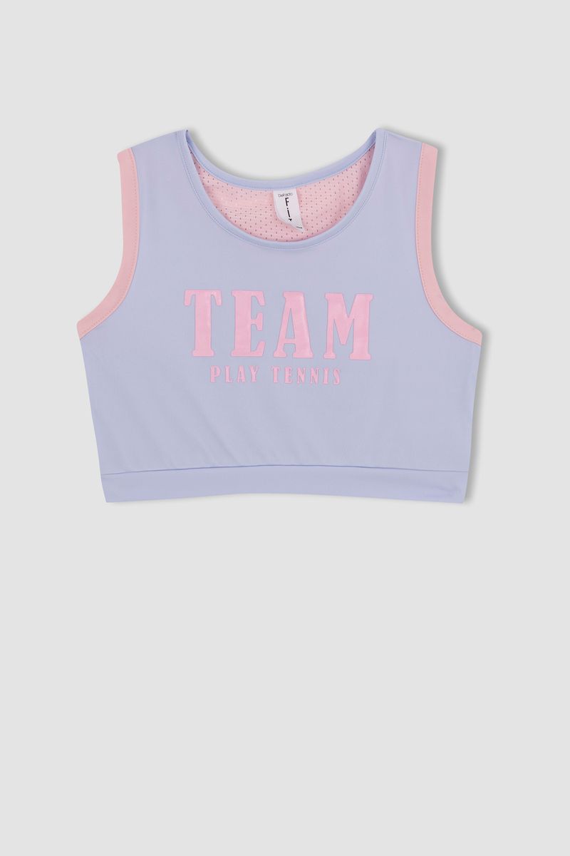 Girl Regular Fit Sleeveless Knitted Athlete - Blue