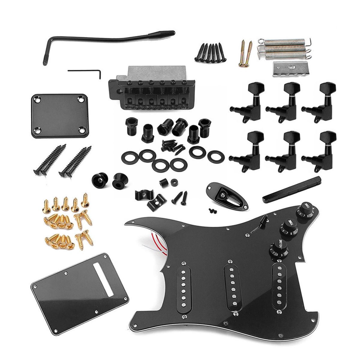ST Style Electric Guitar Full Set DIY Accessory Kit