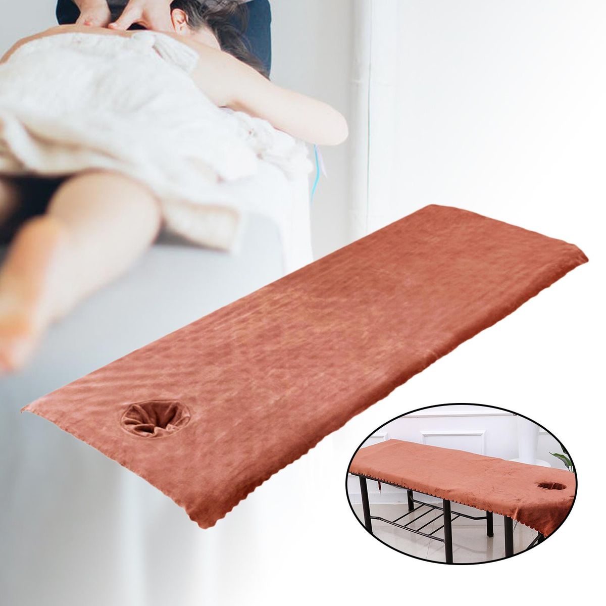 Table Sheet Covers With Face Breath Hole/ Polyester Coffee