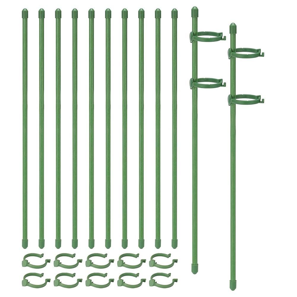 20 Pack Plant Support Stakes Adjustable Garden Single Stem
