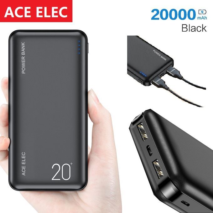 Power Banks 20000 MAh Utra Slim Portable Fast Charger (ACE ELEC)