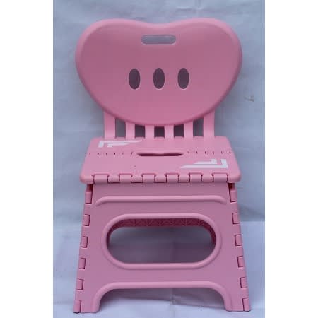 Foldable Plastic Chair - Pink