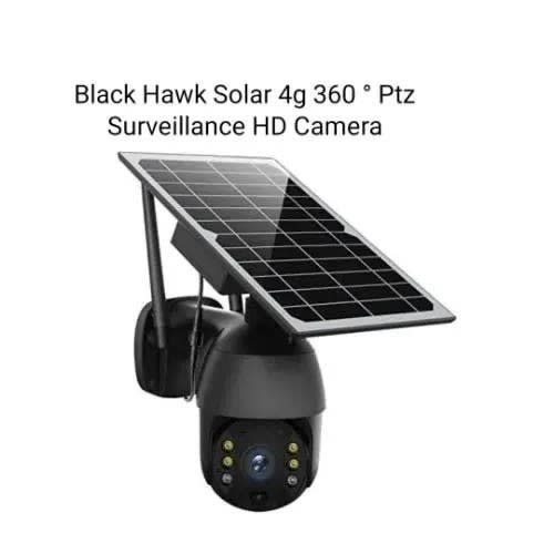 Solar 4g Sim Ptz 360&deg; Surveillance Hd Camera - Black