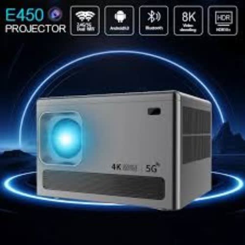 E450 Home Projector 4k Hd Android 11.0 Dual Band Wifi 6.0 800ansi Bt5.0 1920x1080p Cinema