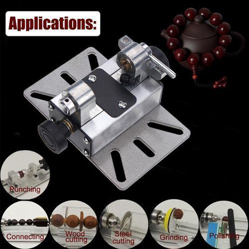Drill Hole Bracket Set For Mini Lathe Beads Polisher Machine Woodworking Craft
