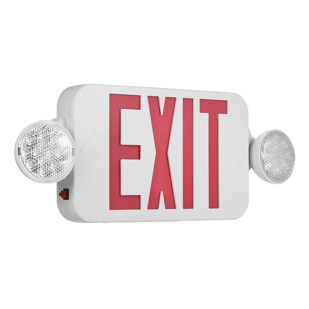 AC120/277V Red Exit Sign LEDs Combo Emergency Light With