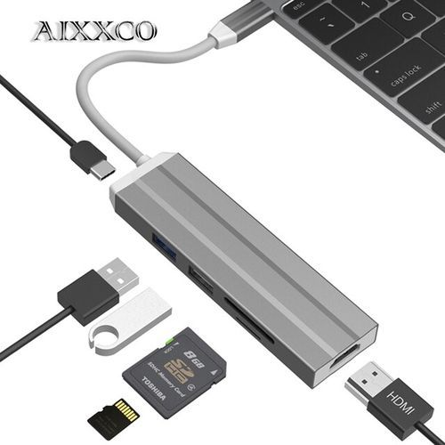 AIXXCO USB C HUB USB-C To 3.0 HUB HDMI Thunderbolt 3 Adapter