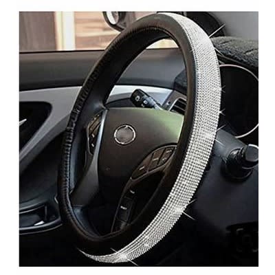 Encrusted Steering Wheel Cover For Cars - Suvs - Black