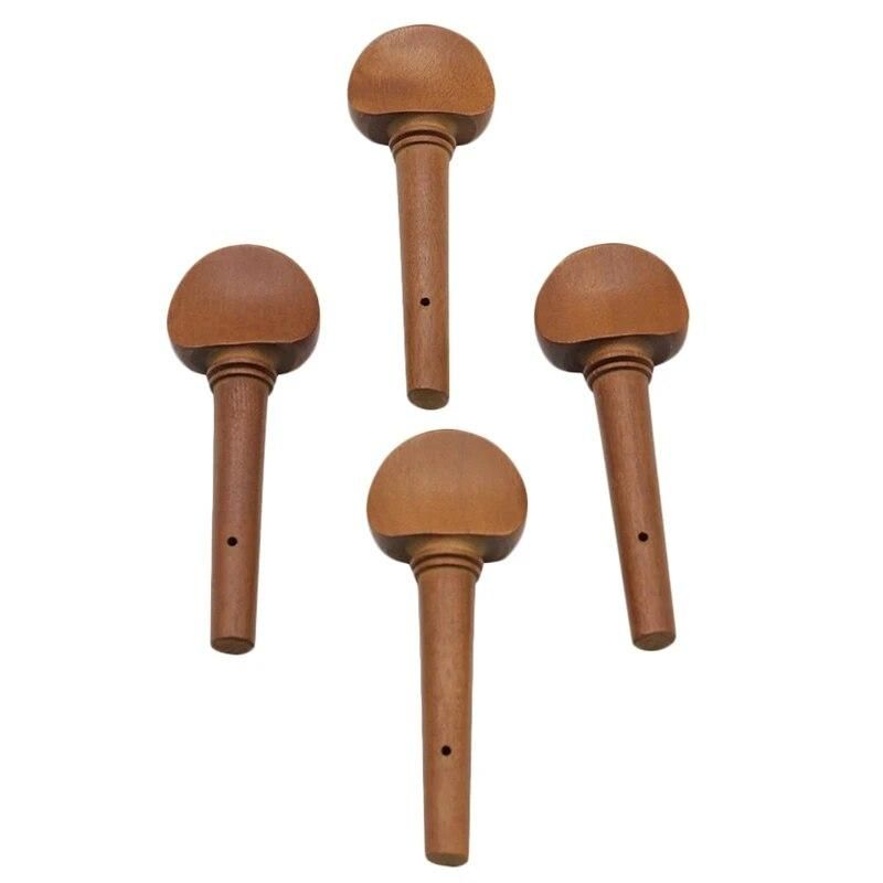 4Pcs 4/4 Size Violin Fiddle Tuning Peg Set Jujube Wooden Replacement For 4/4 Size Violin