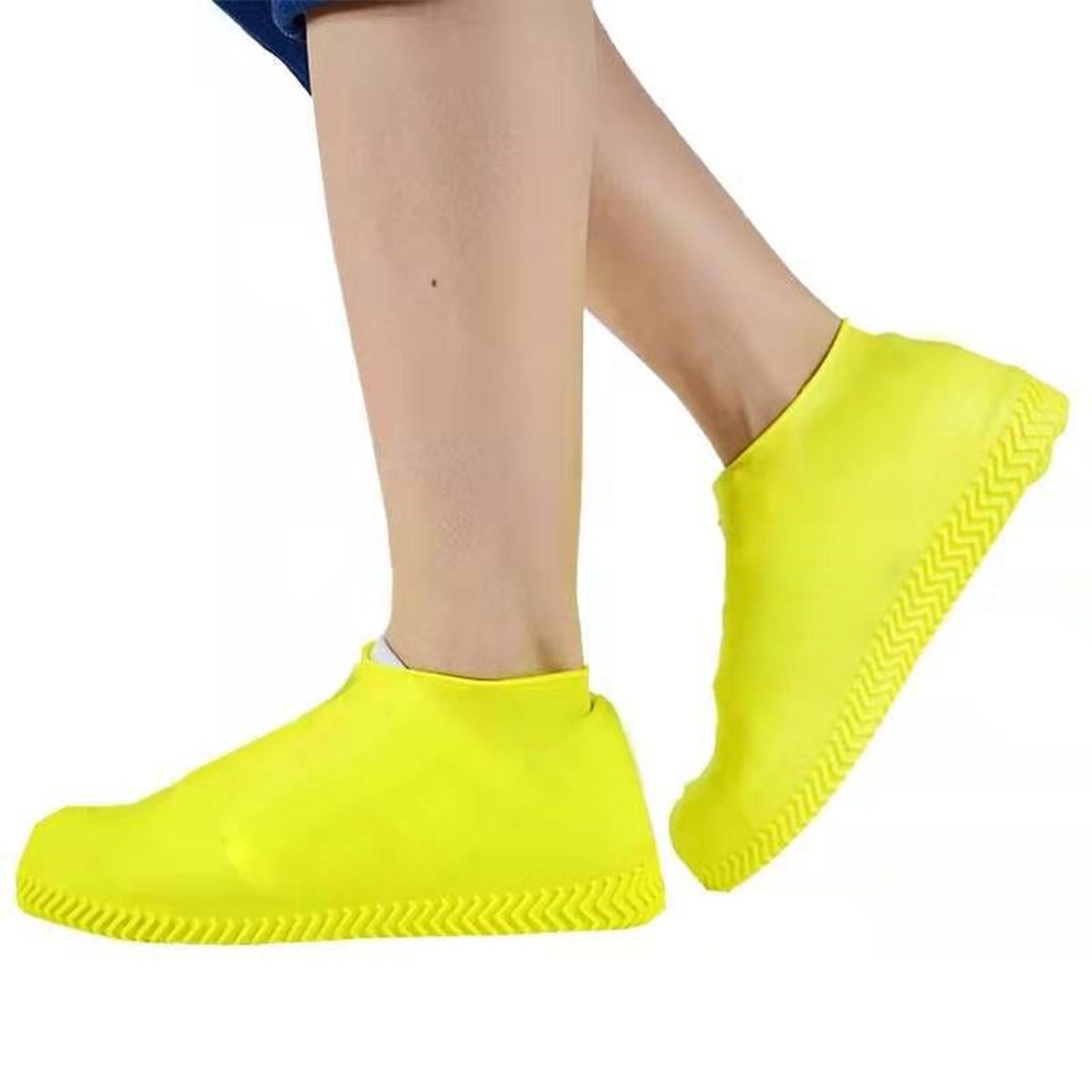 Waterproof Silicone Shoe Covers For Rain Travel Yellow S