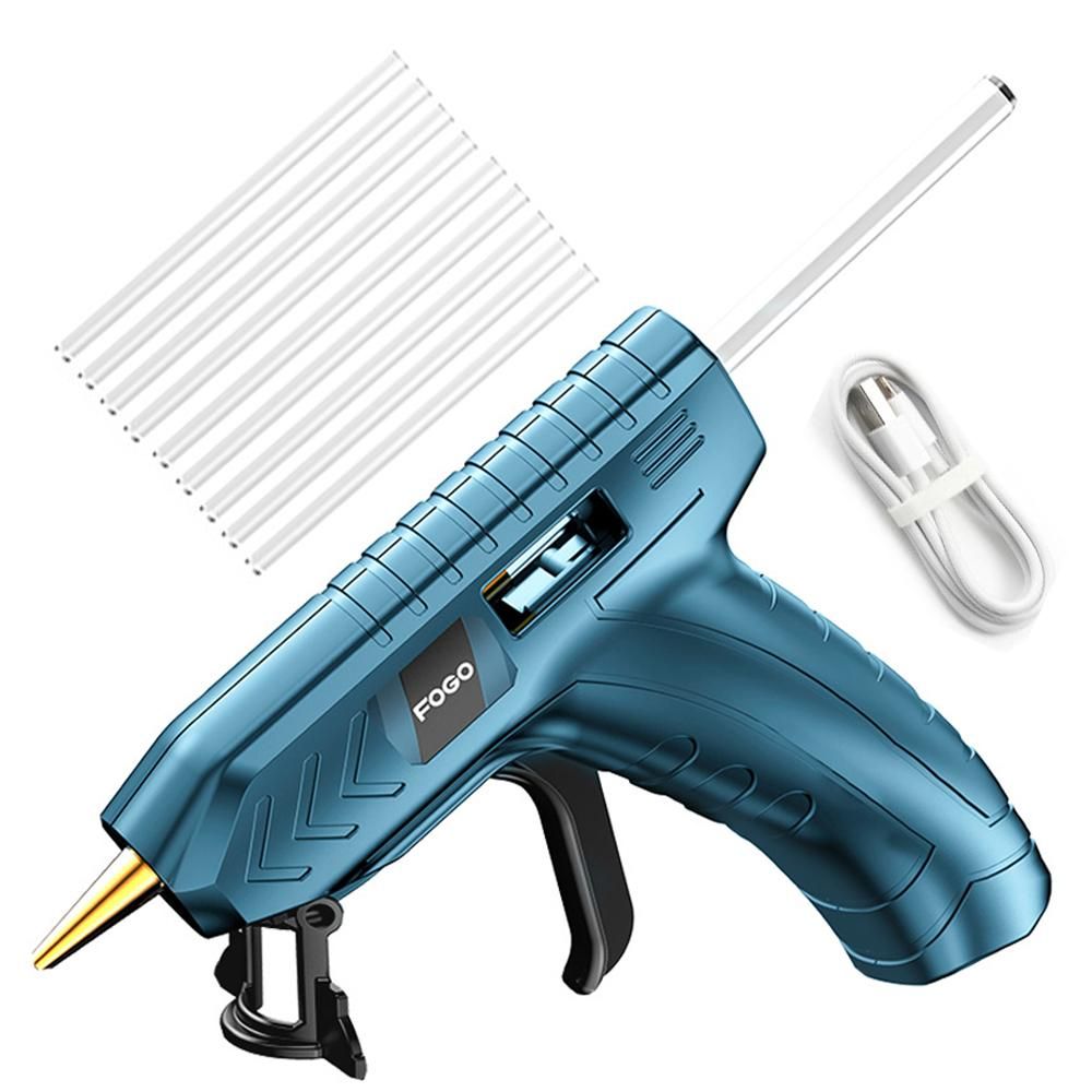 Professional Cordless Hot Melt Glue Machine Home Use Hot Melt Glue Machine USB Rechargeable Craft DIY Repairing Tool Kits with GlueStick