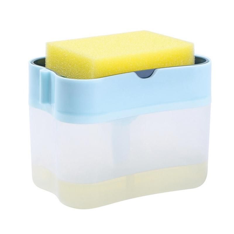 Soap Dispenser Pump Manual Press Cleaning Liquid Dispenser Container Manual Press Organizer Kitchen Tool Light Blue