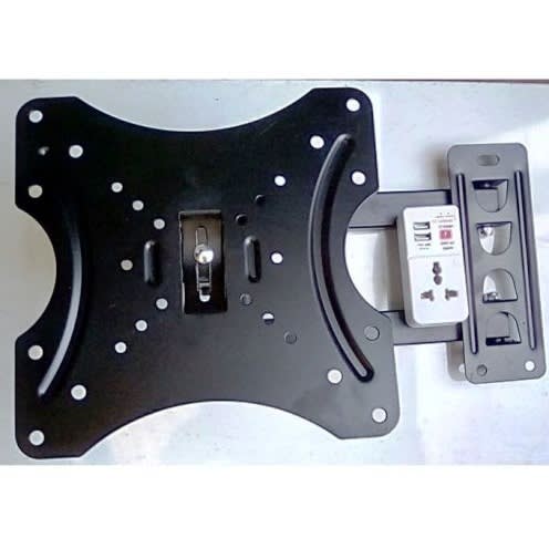 Adjustable Tv Wall Mount  + Voltage Guard 13a Surge Protector  With Usb Port