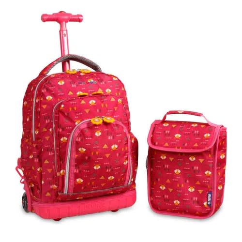 Fox 16" Lolli 2 Piece Set Rolling Backpack And Lunchbag