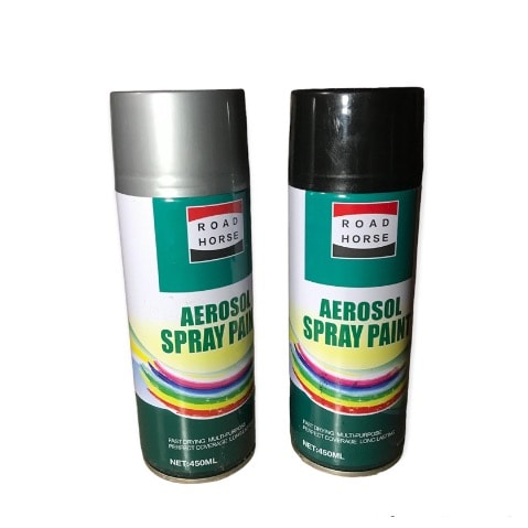 Spray Paint - Black & Silver 450ml- 2pieces
