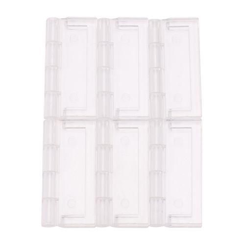 6x Transparent Acrylic Plastic Hinges Box Piano