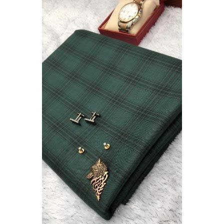Cashmere Fabric For Men - Green - 4yards