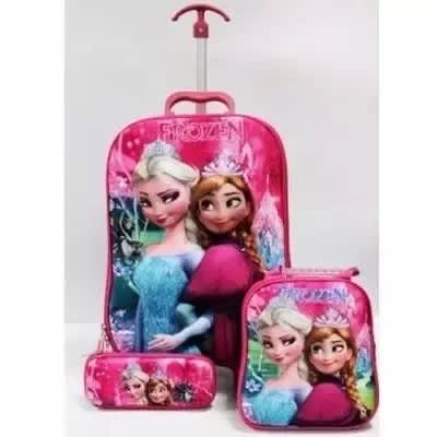 Disney 3-in-1 Frozen Trolley School Bag - Pink - 16"