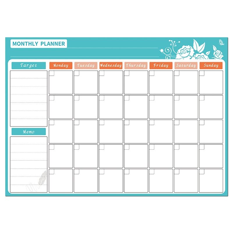 Magnetic Monthly Planner Refrigerator Magnet