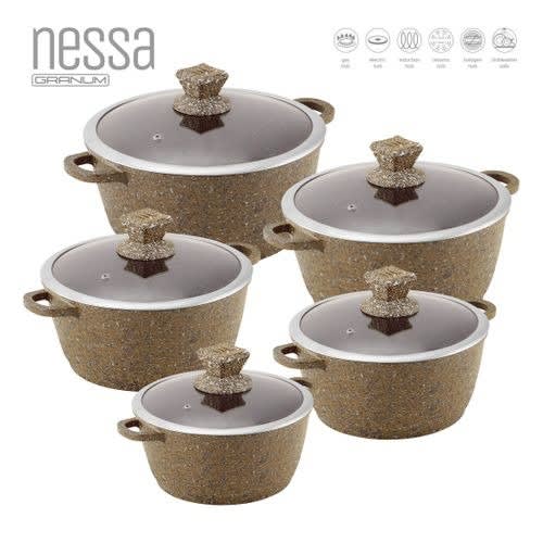5 Set Diecast Nonstick Stock Pot